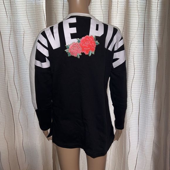 PINK Victoria’s Secret Rose Lace Up Varsity Sweetheart - Picture 1 of 7